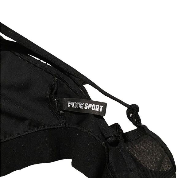 Pink Victoria Secret Black Athletic Sport Bra - Picture 3 of 5
